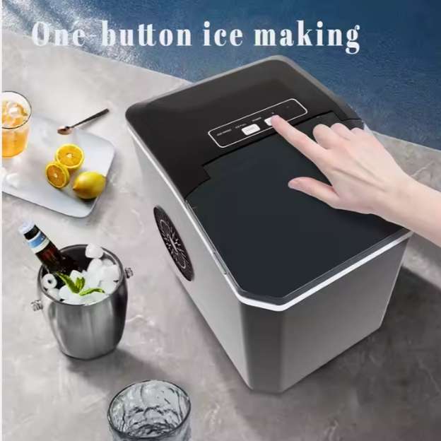 Fast Ice Maker Bullet Ice 12KG Ice Machine Stainless Steel