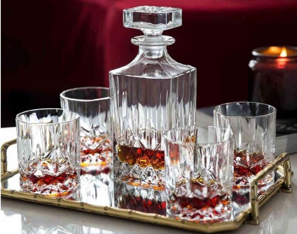 5Pieces Set Whisky Decanter & Glasses