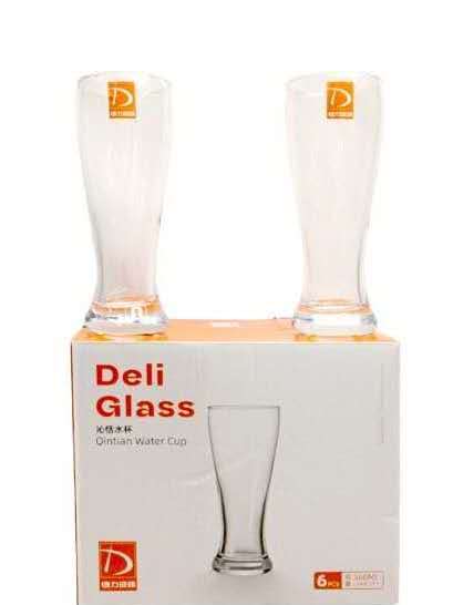 Premium Beer Glass  Glasses Set for Beer& Draught 6 pcs