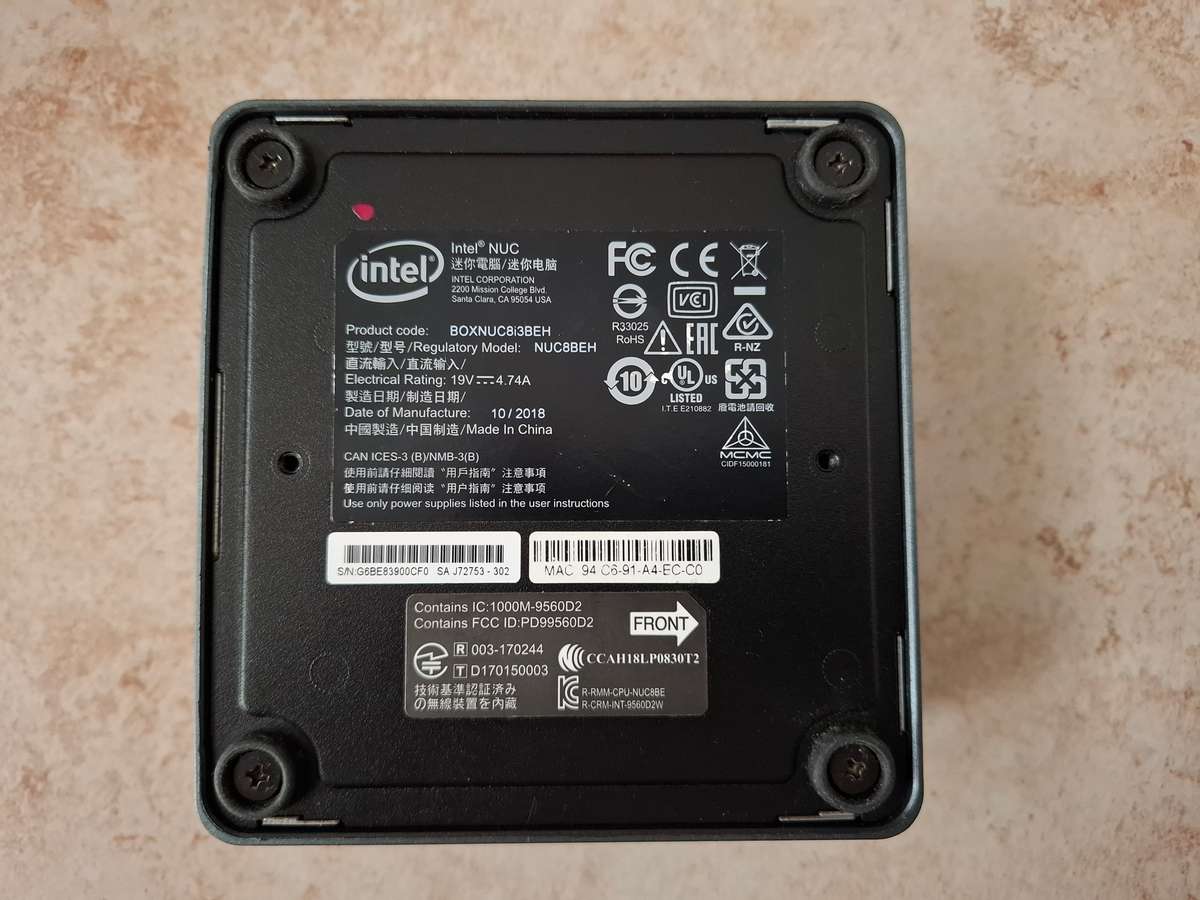 Intel NUC NUC8i3BEH Mini PC