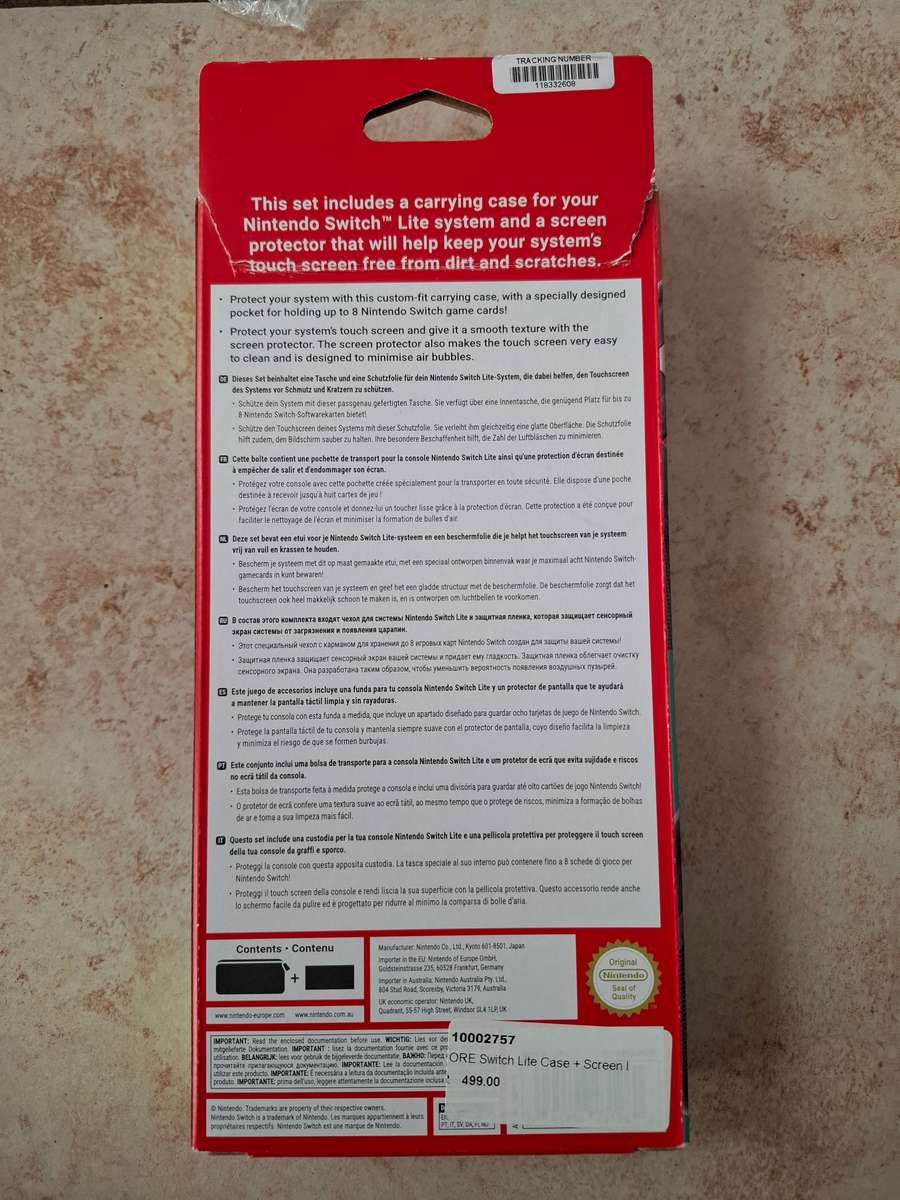 Nintendo Switch Lite (Blue) + Nintendo Switch Lite Carrying Case