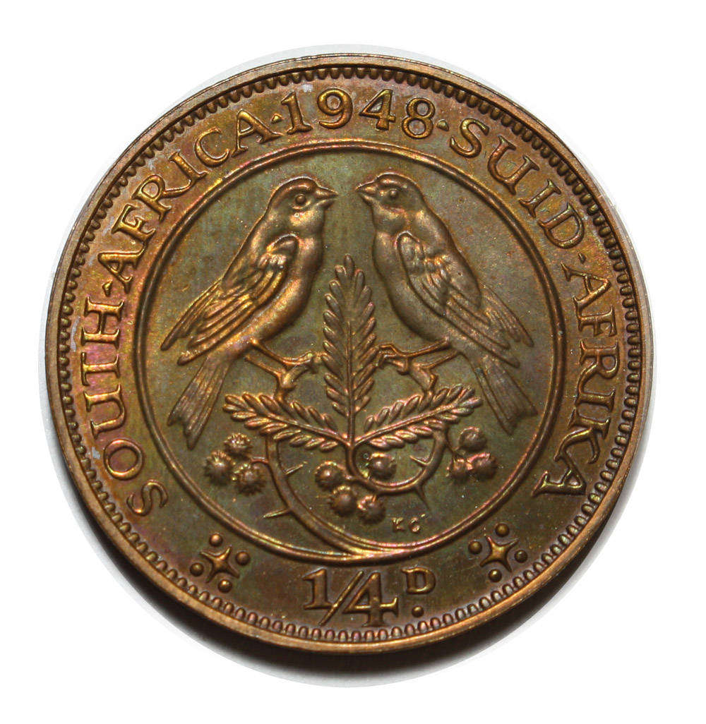 Proof South Africa Farthing 1/4d - 1948