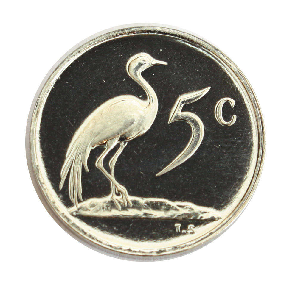 1980 South Africa 5c Proof nickel