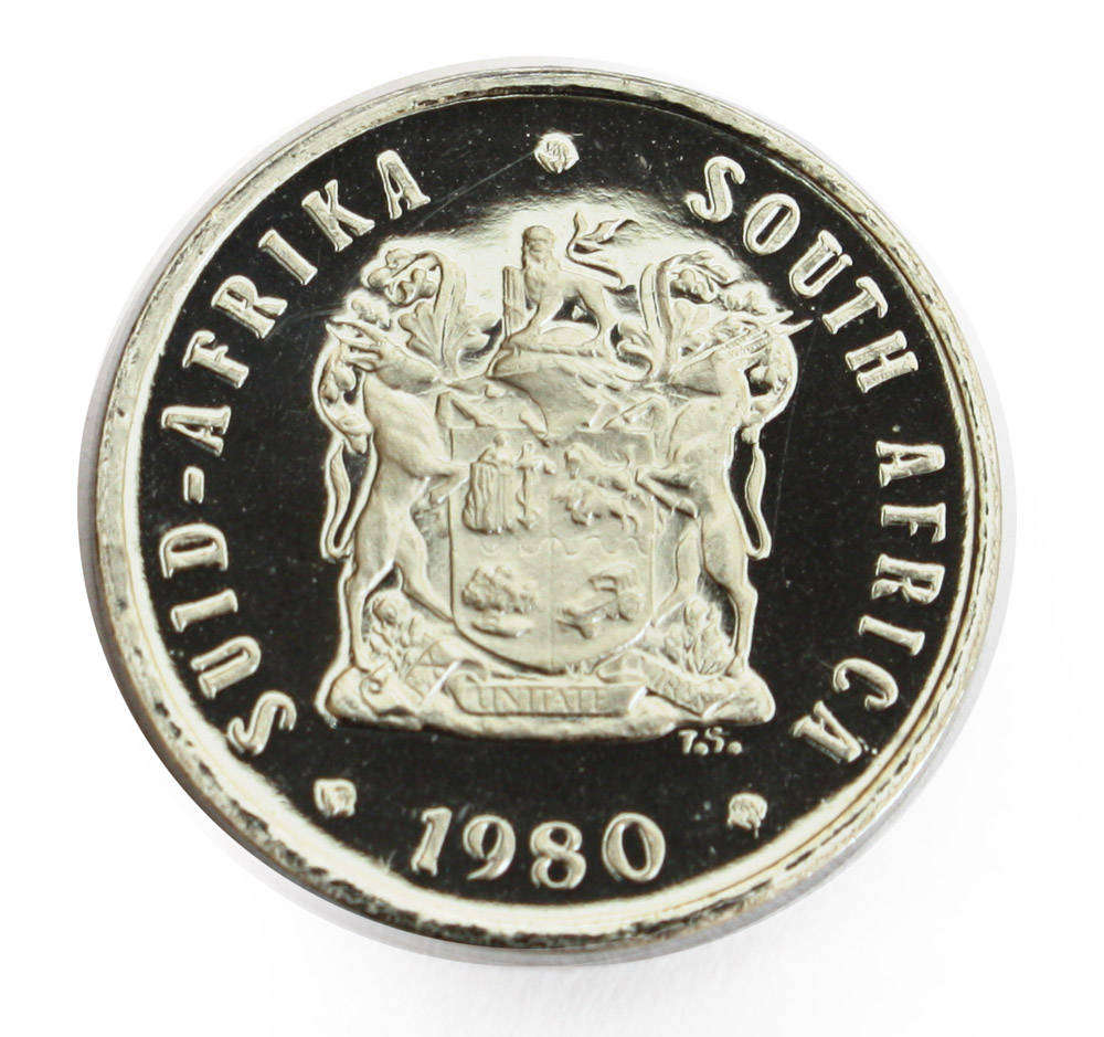 1980 South Africa 5c Proof nickel