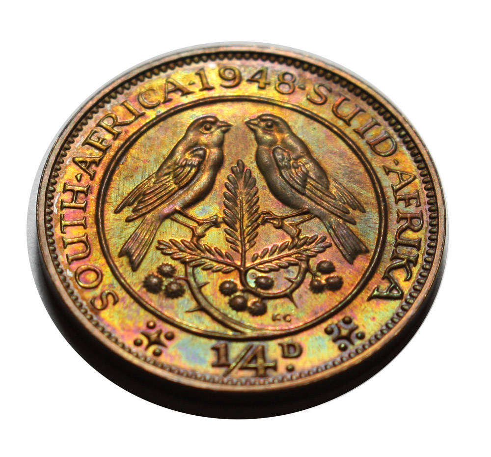 Proof South Africa Farthing 1/4d - 1948