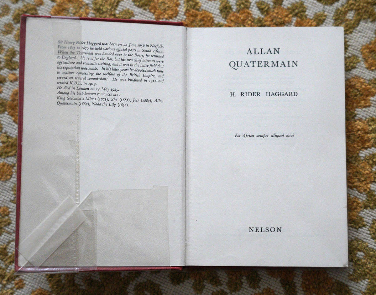 Allan Quartermain by H. Rider Haggard