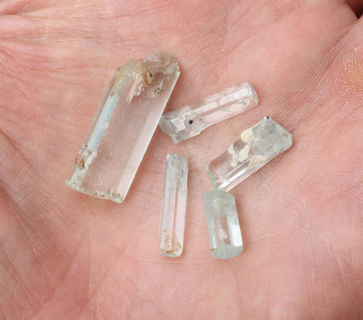 Aquamarine Crystals x 5 - Erongo Namibia