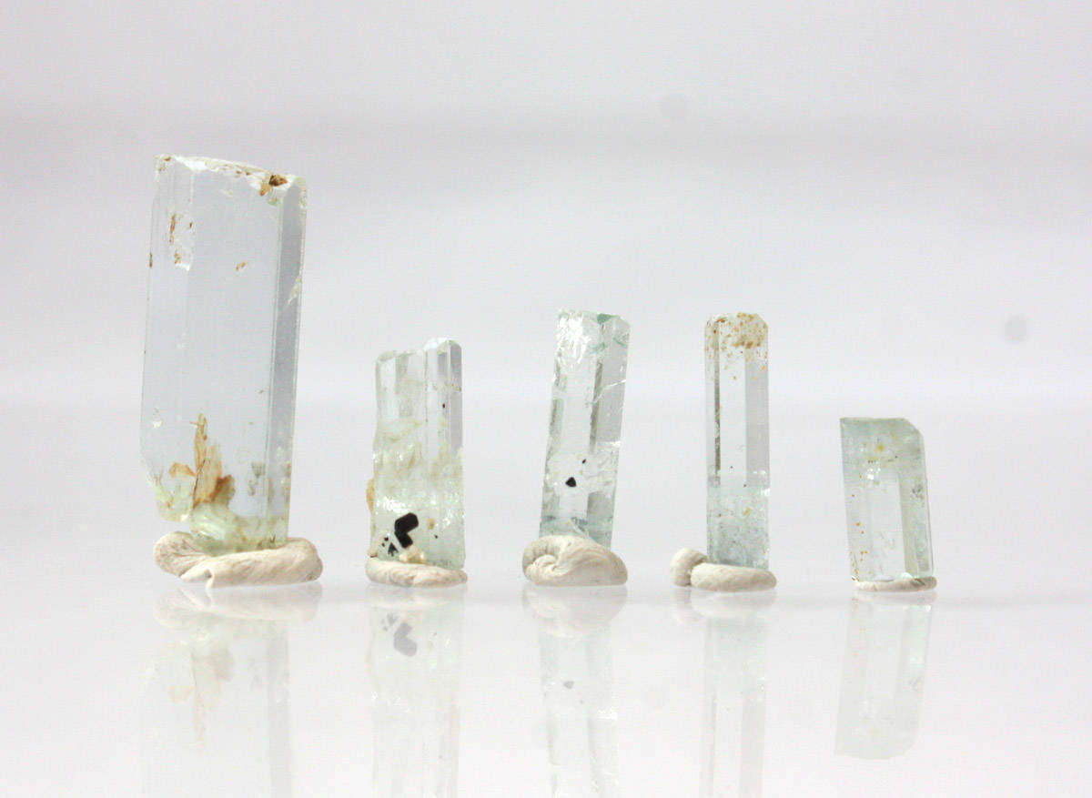 Aquamarine Crystals x 5 - Erongo Namibia