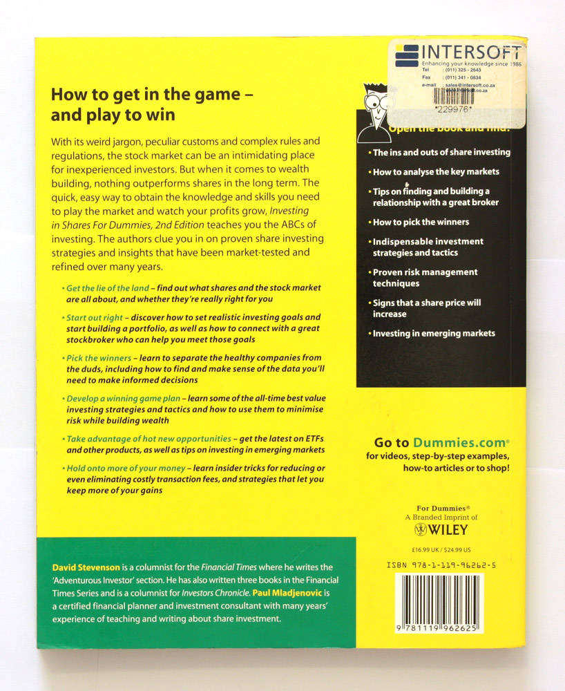 Investing in Shares For Dummies - David Stevenson and Paul Mladjenovic