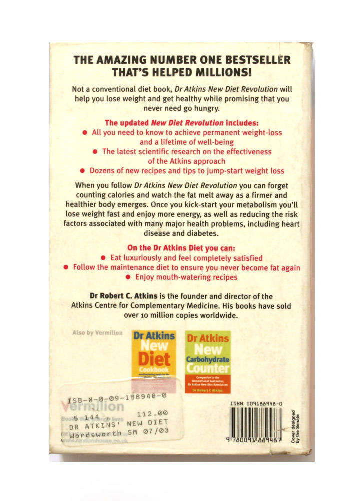 Dr. Atkins' New Diet Revolution by Robert C. Atkins, M.D