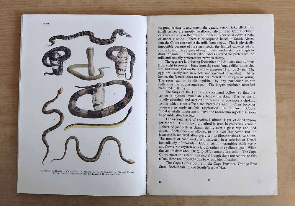 Common Snakes - Longman's Field Handbooks - J.A. Pringle - 1954