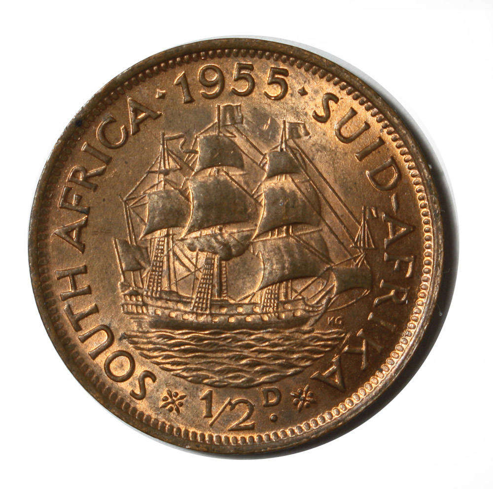 1955 - Half Penny (1/2d) - Union of South Africa
