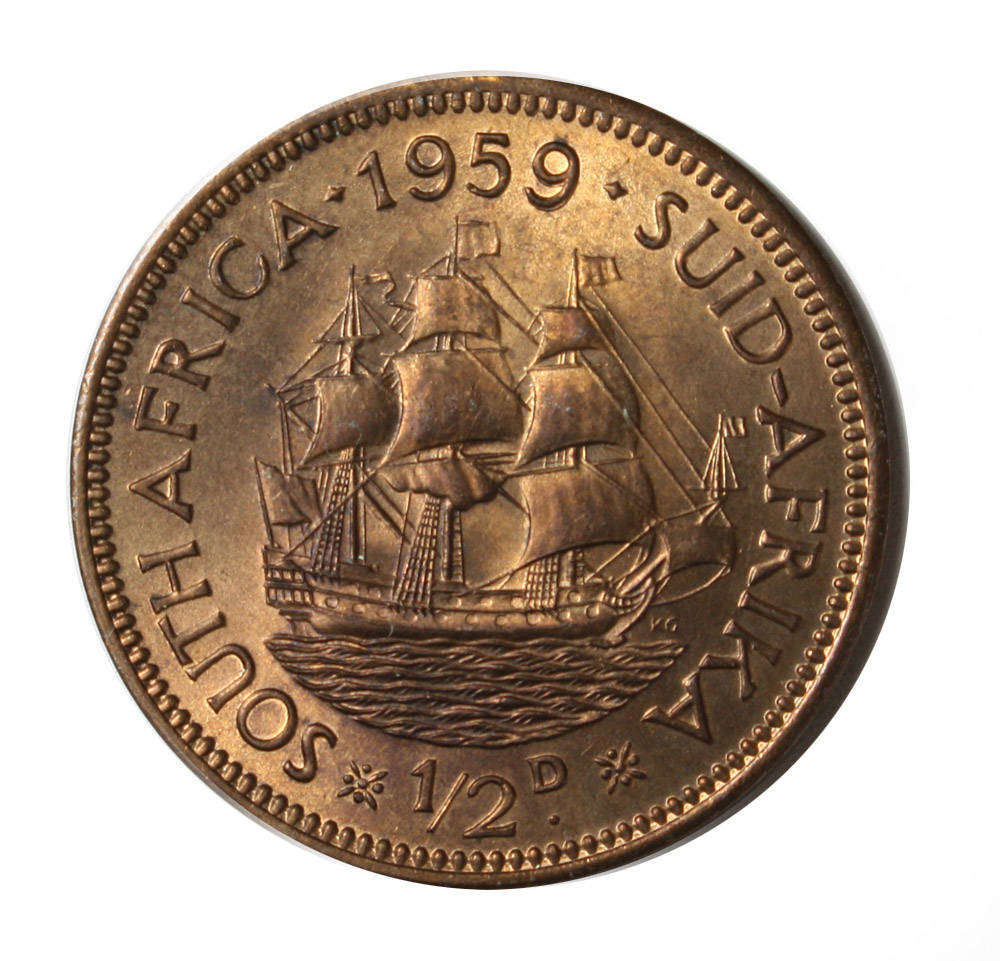 1959 - Half Penny (1/2d) - Union of South Africa