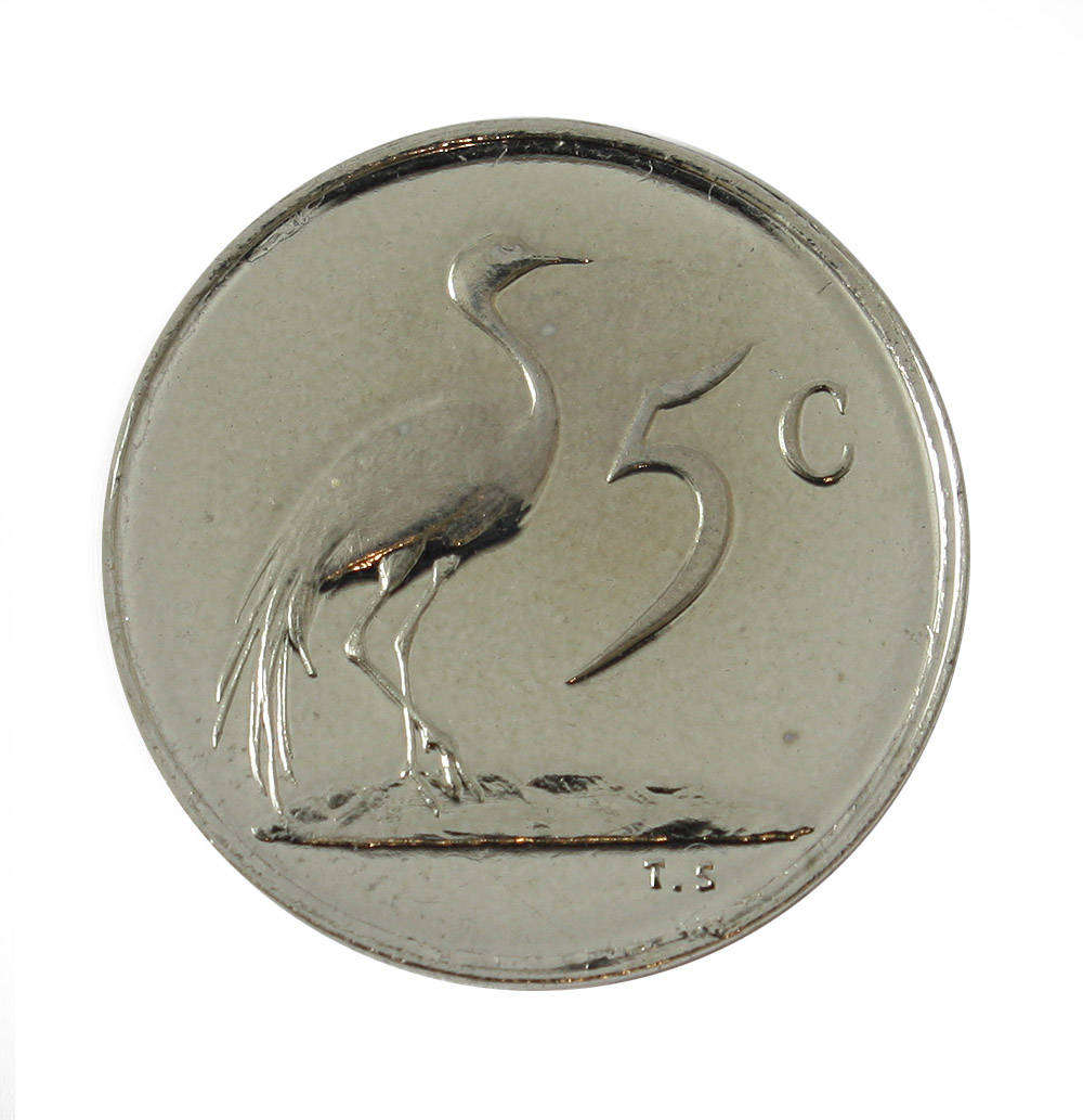 1980 South Africa 5c Proof nickel