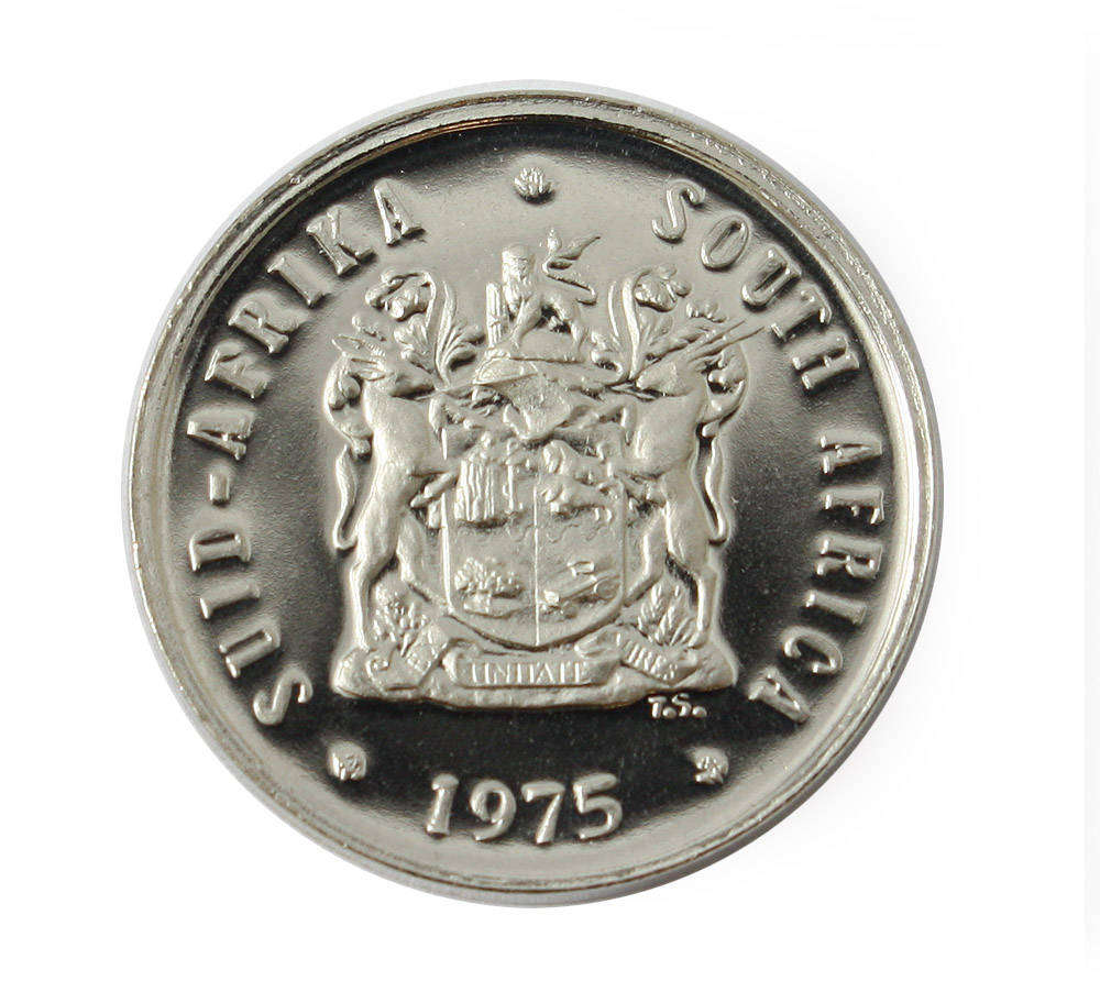 1975 South Africa 5c Proof nickel