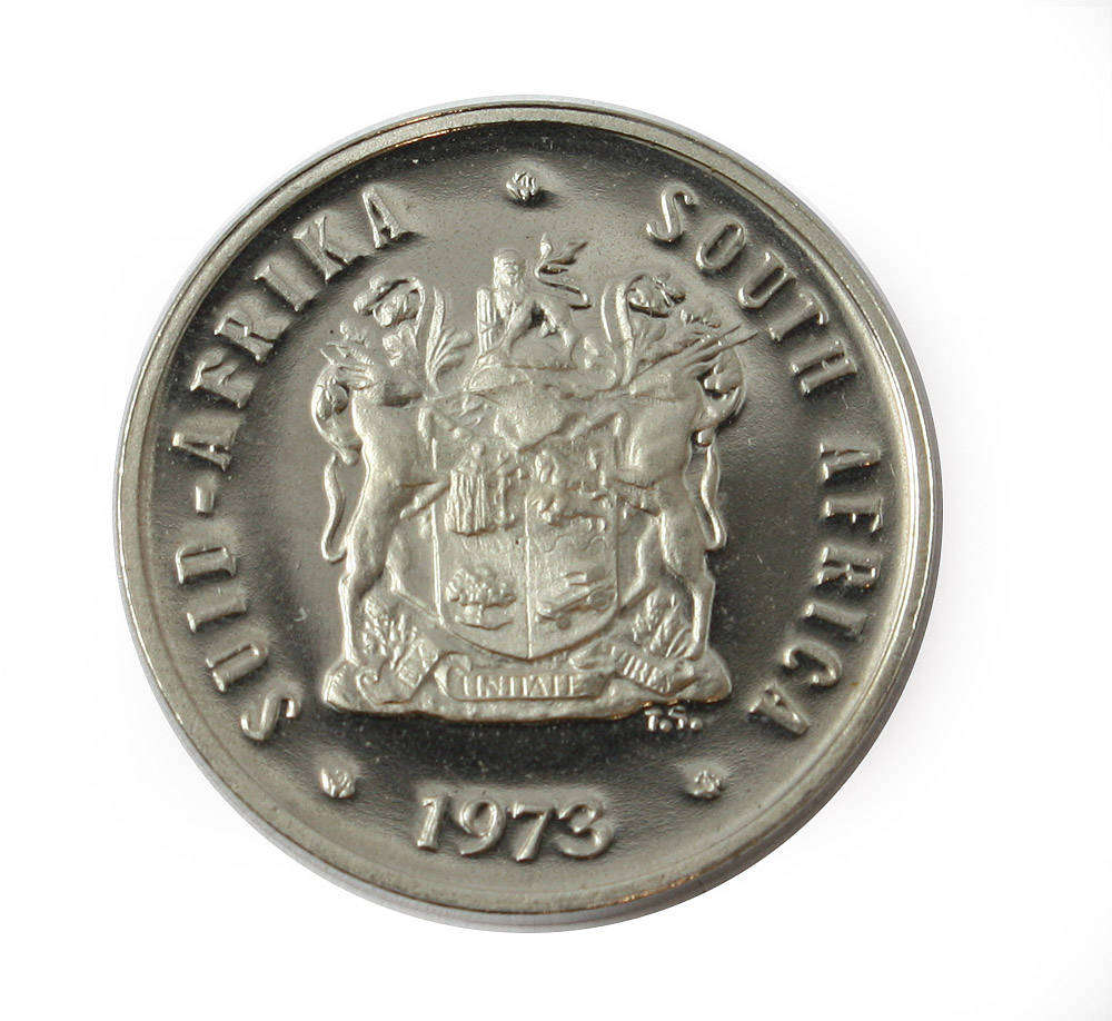 1973 South Africa 5c Proof nickel