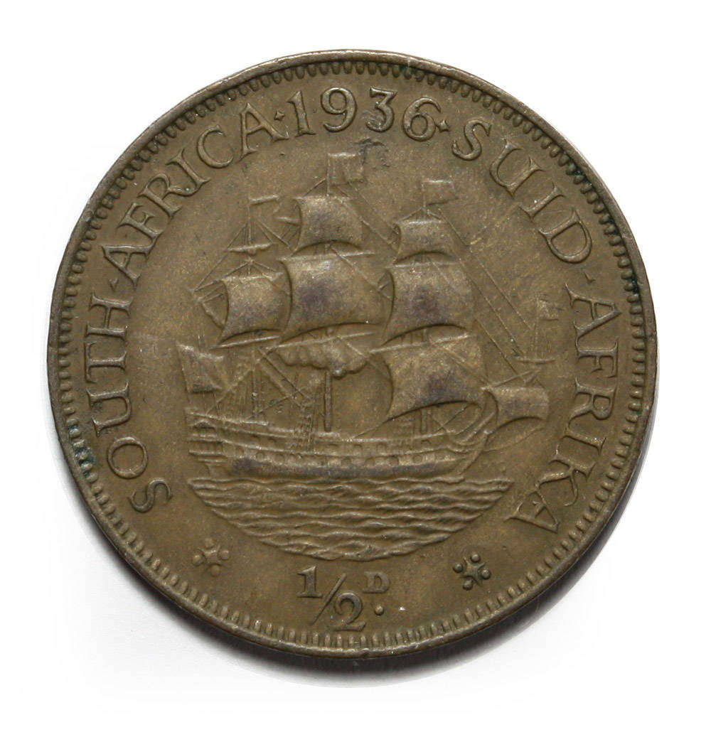 1936 - Half Penny (1/2d) - Union of South Africa