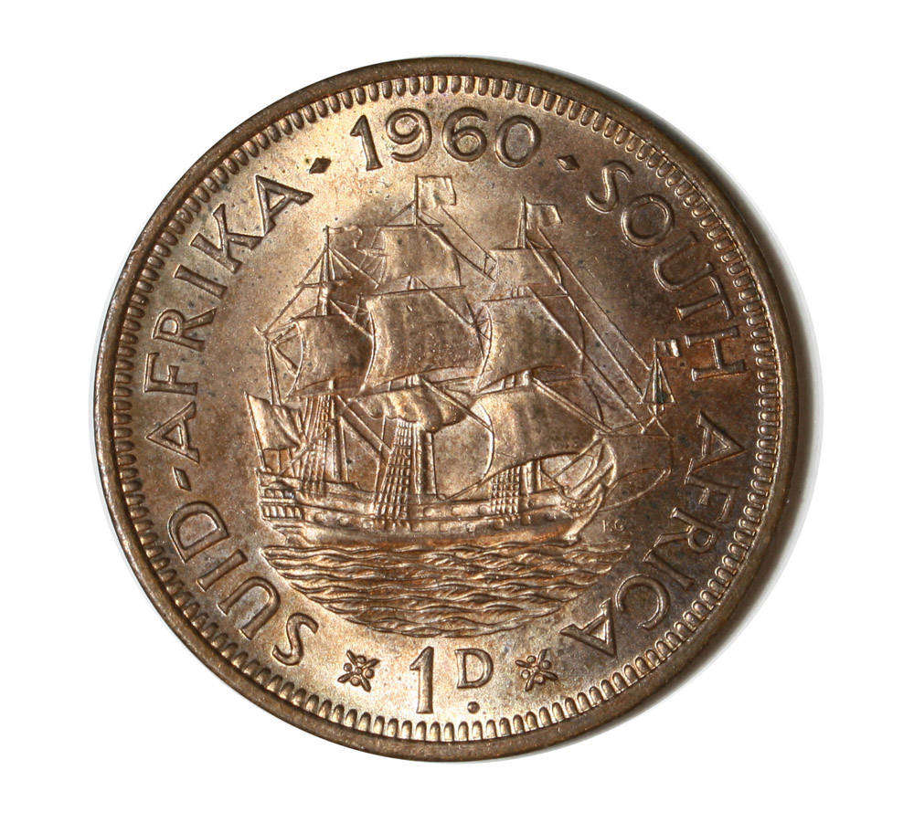 1960 Penny 1d - Union of South Africa