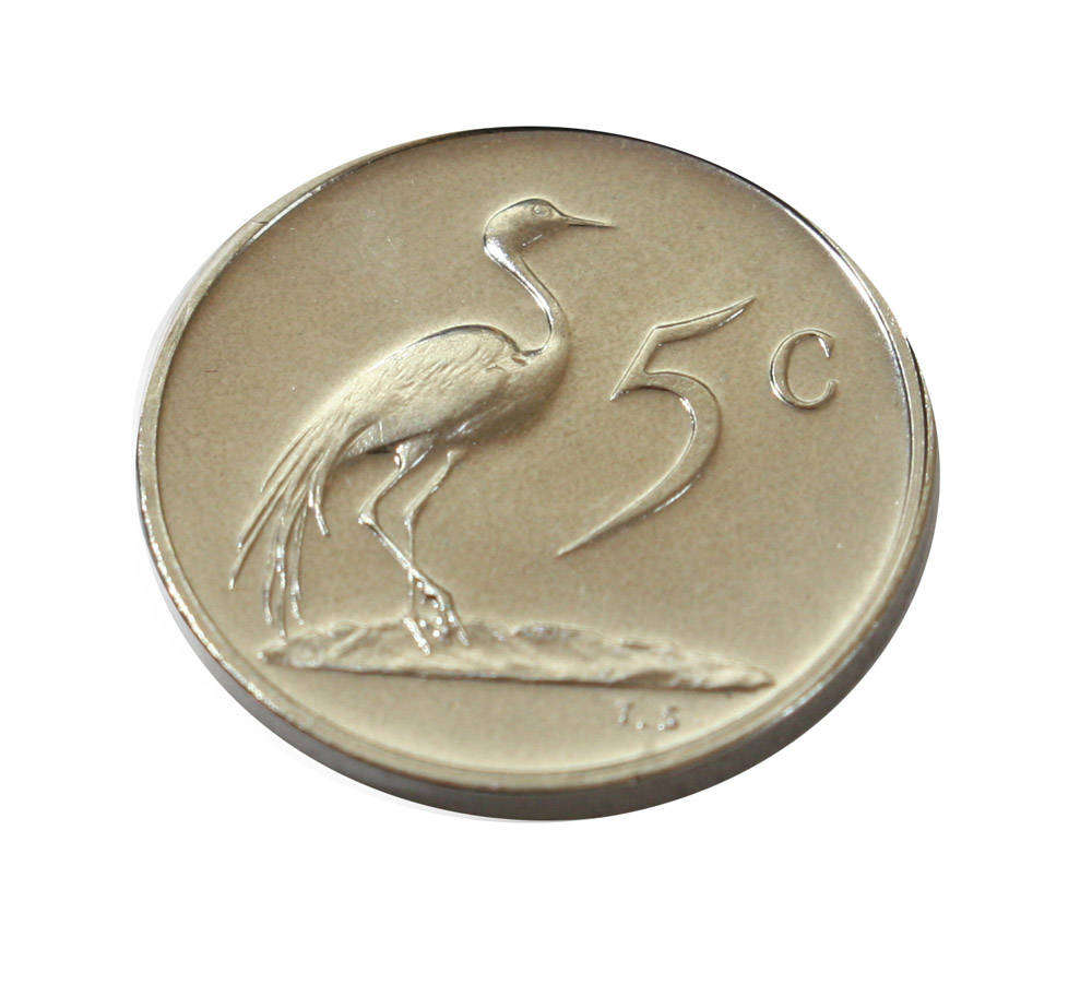 1980 South Africa 5c Proof nickel