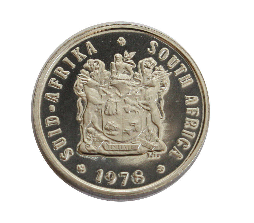1978 South Africa 5c Proof nickel