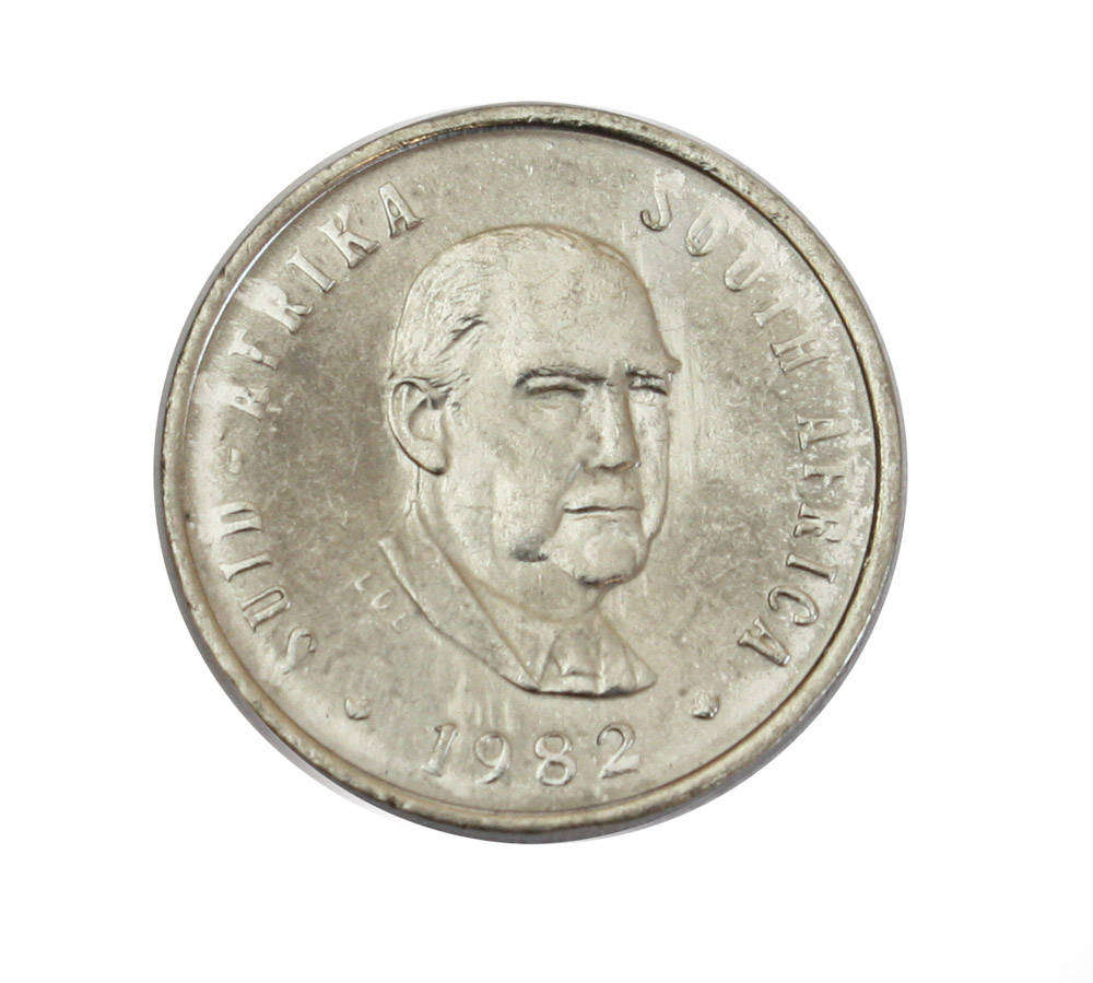 1982 South Africa 5c UNC nickel
