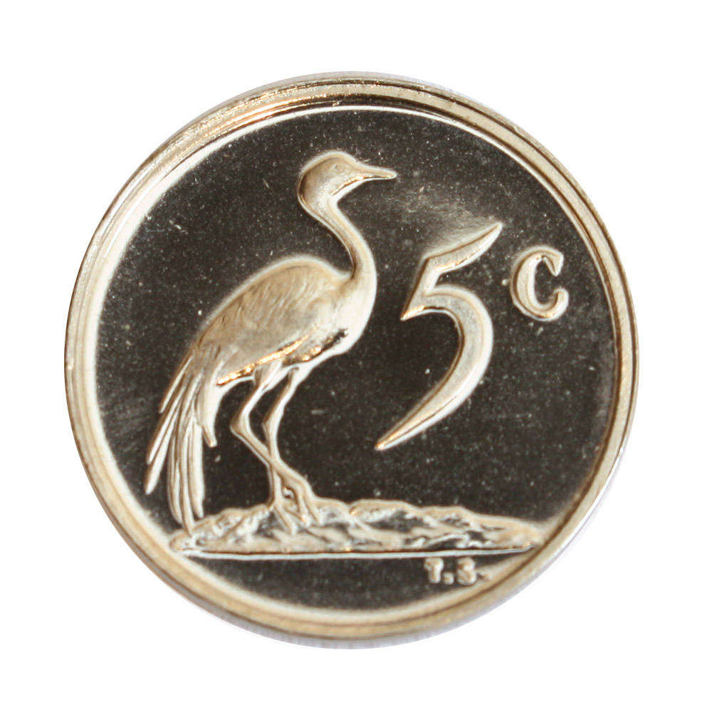 1974 South Africa 5c Proof nickel