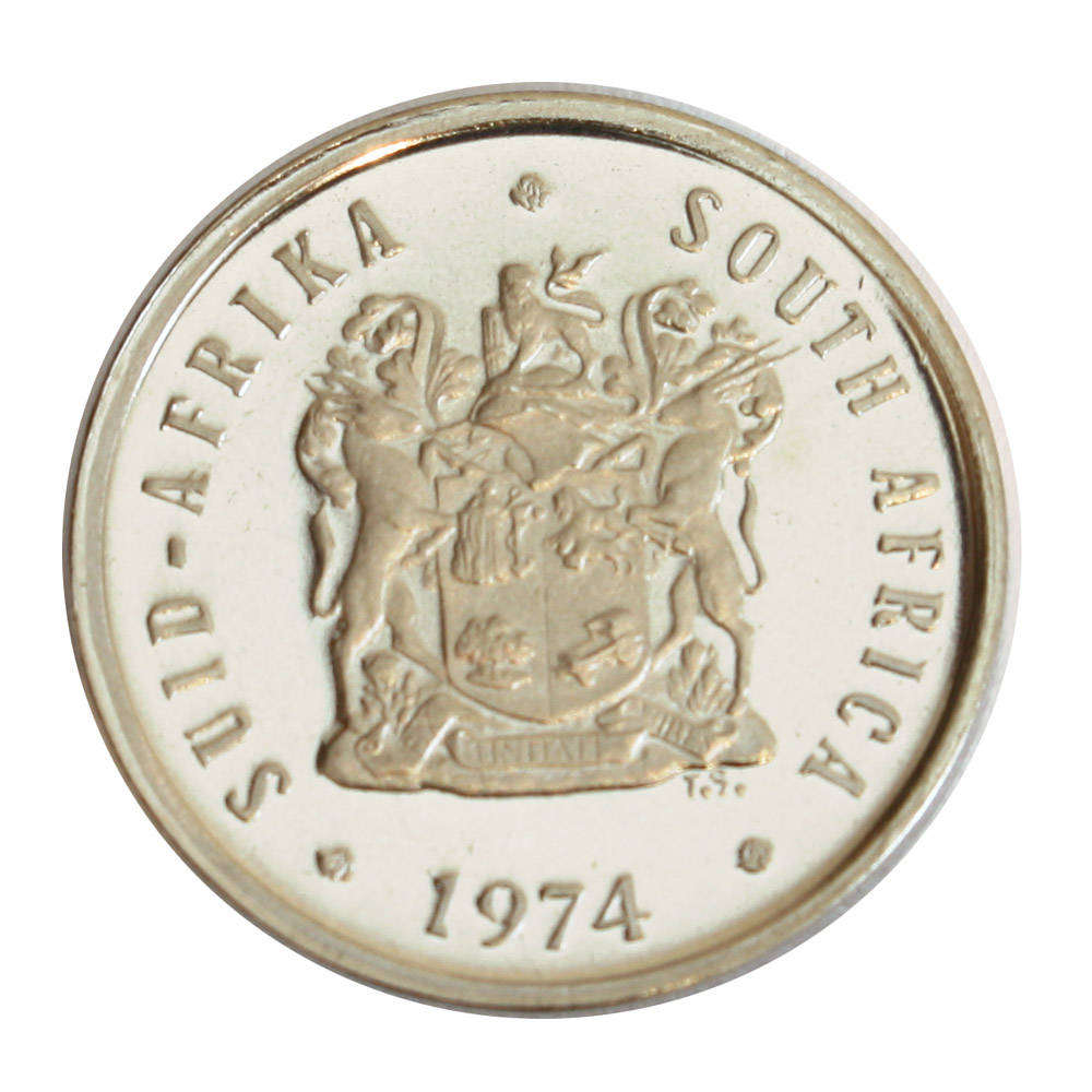 1974 South Africa 5c Proof nickel