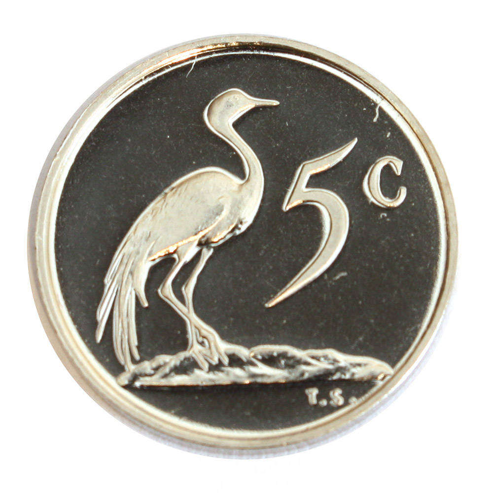 1972 South Africa 5c Proof nickel