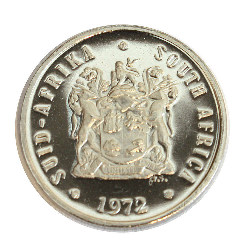1972 South Africa 5c Proof nickel
