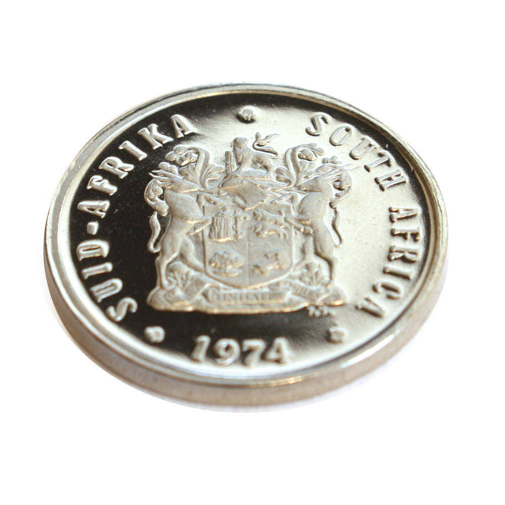 1974 South Africa 5c Proof nickel