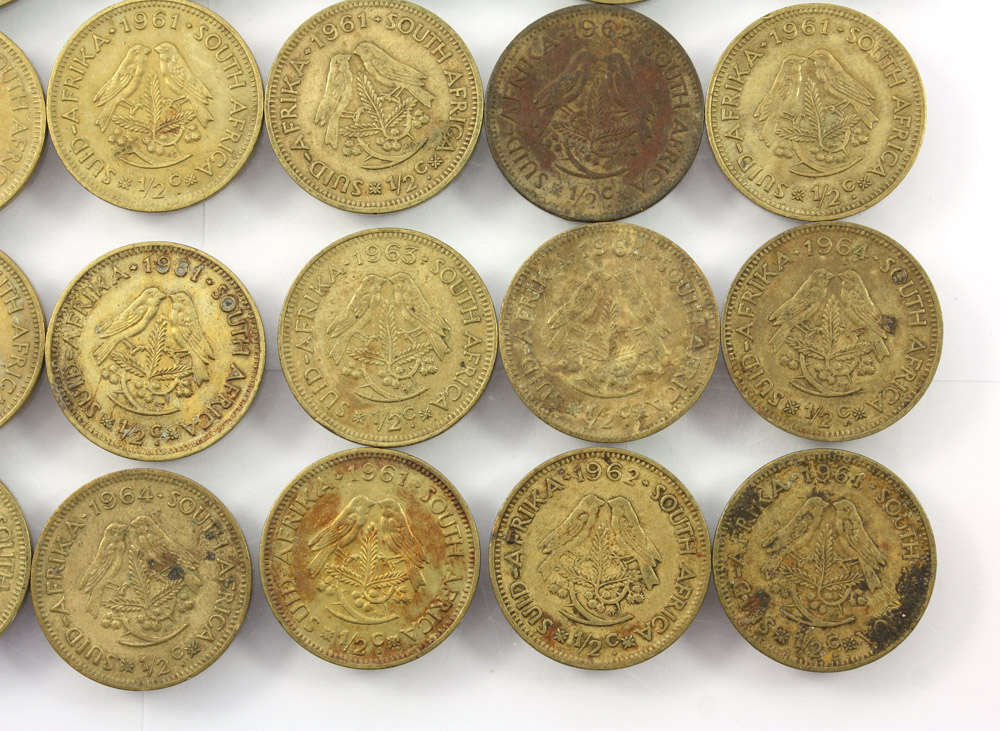 First Decimal Republic of South Africa 1/2c Half Cent x 30