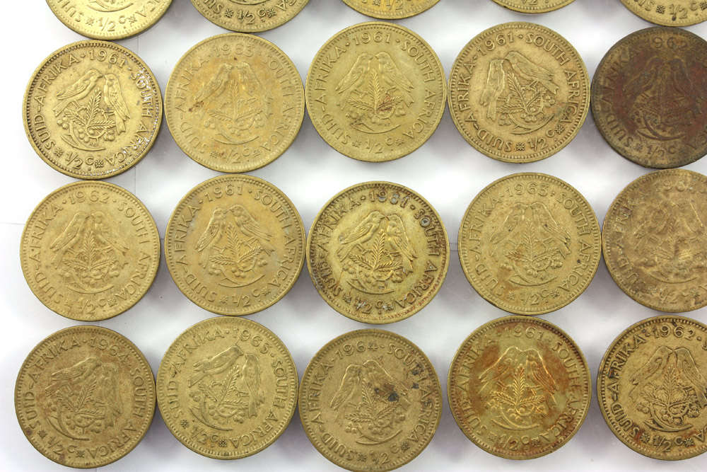 First Decimal Republic of South Africa 1/2c Half Cent x 30