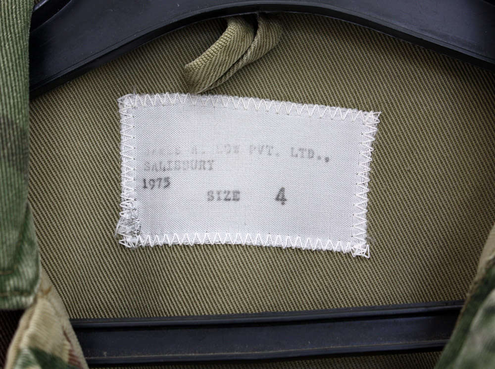 Rhodesian Army Bush Jacket 1975 -Salisbury Rhodesia