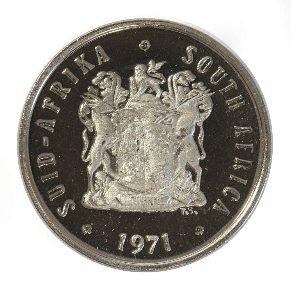 1971 South Africa 5c Proof nickel