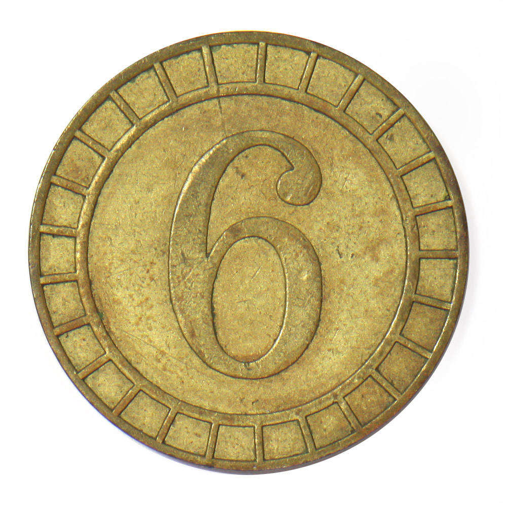 R & W - 6 Pence Vending Token - United Kingdom