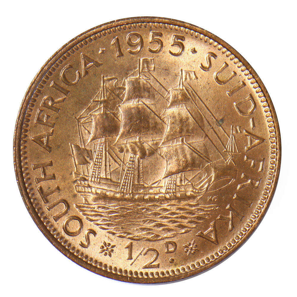 1955 - Half Penny (1/2d) - Union of South Africa