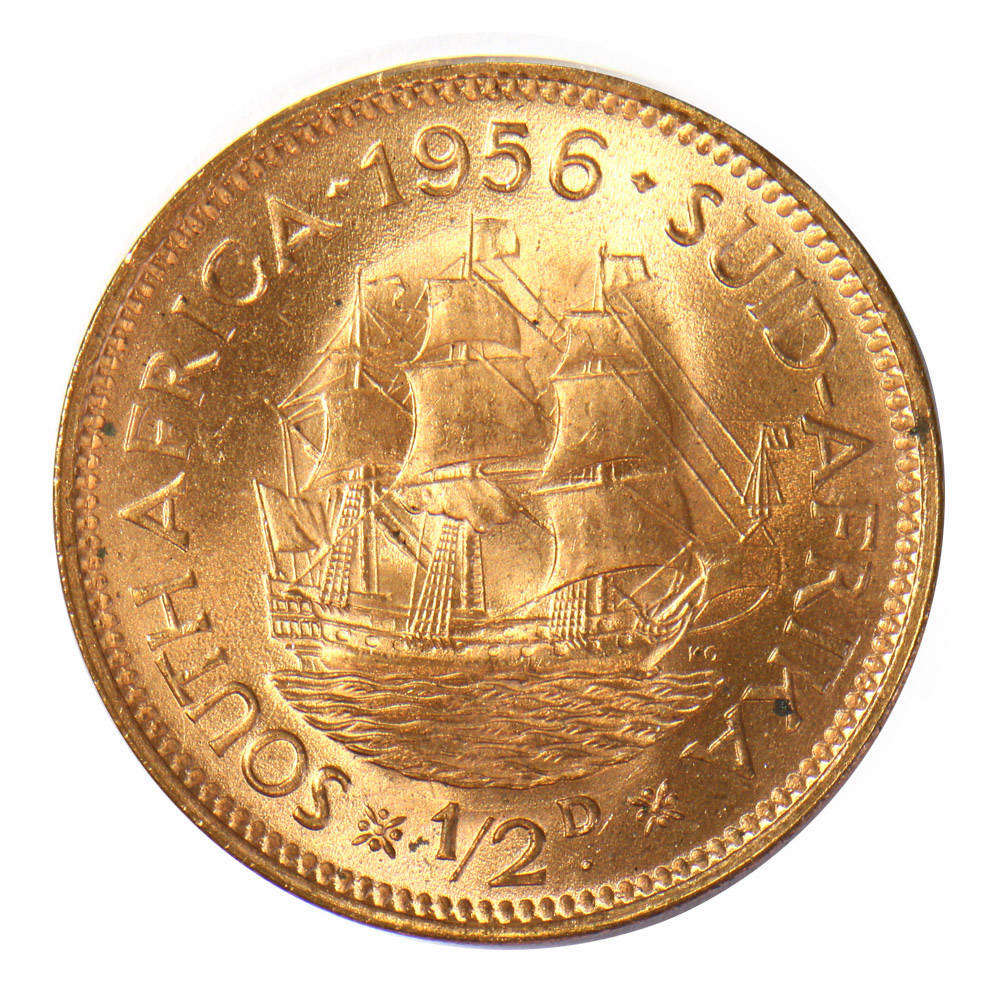 1956- Half Penny (1/2d) - Union of South Africa