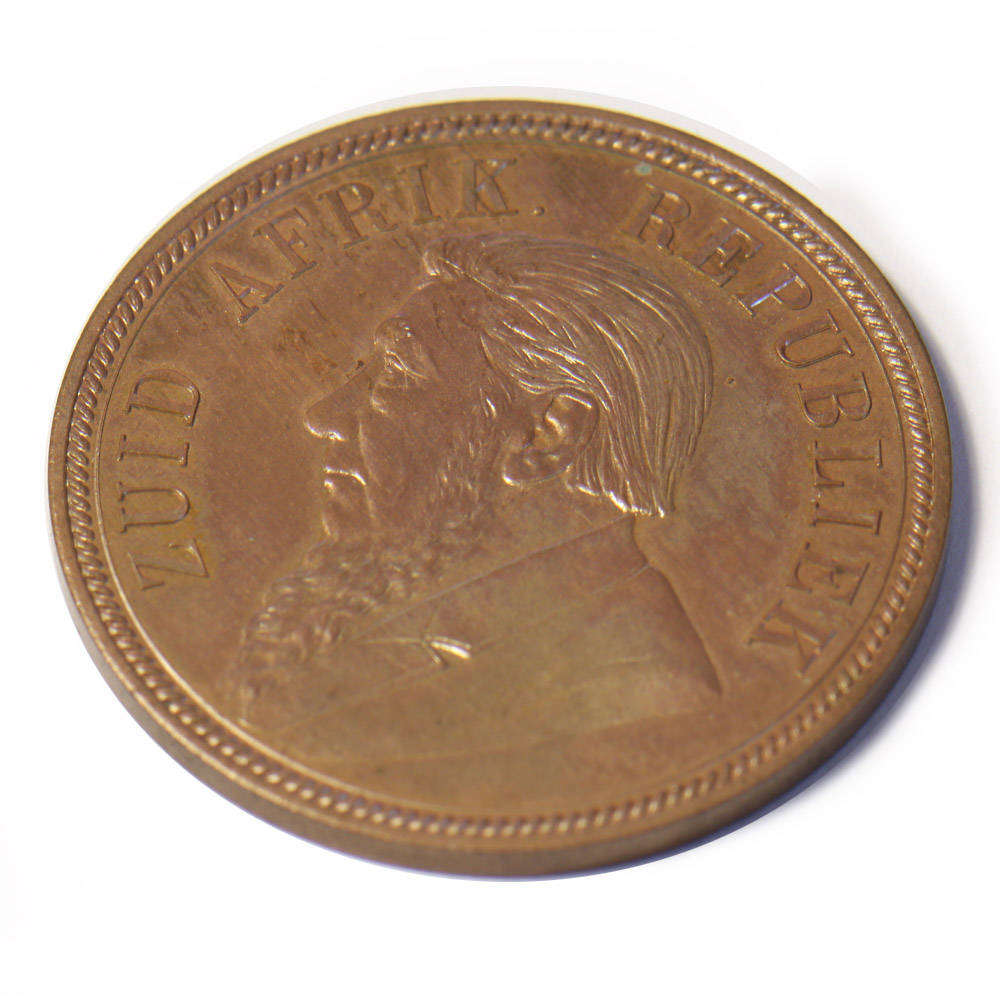 1892 ZAR Penny UNC details - cleaned