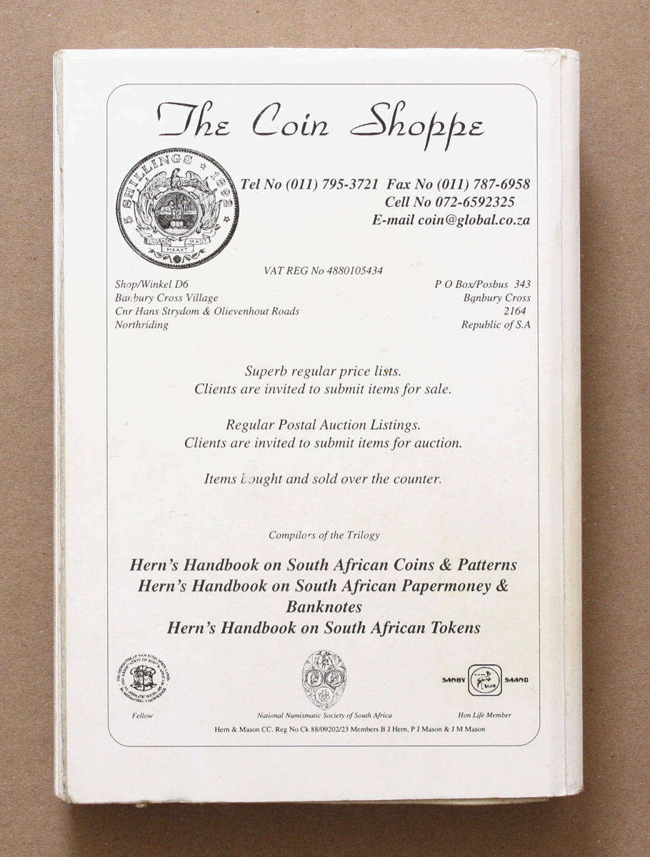 Hern's Handbook on Southern African Tokens - 2004 - Brian Hern and Allyn Jacobs