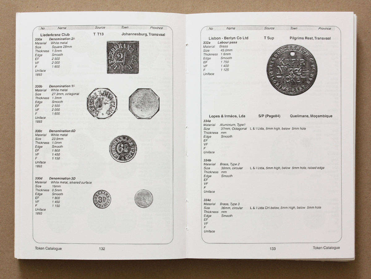 Hern's Handbook on Southern African Tokens - 2004 - Brian Hern and Allyn Jacobs