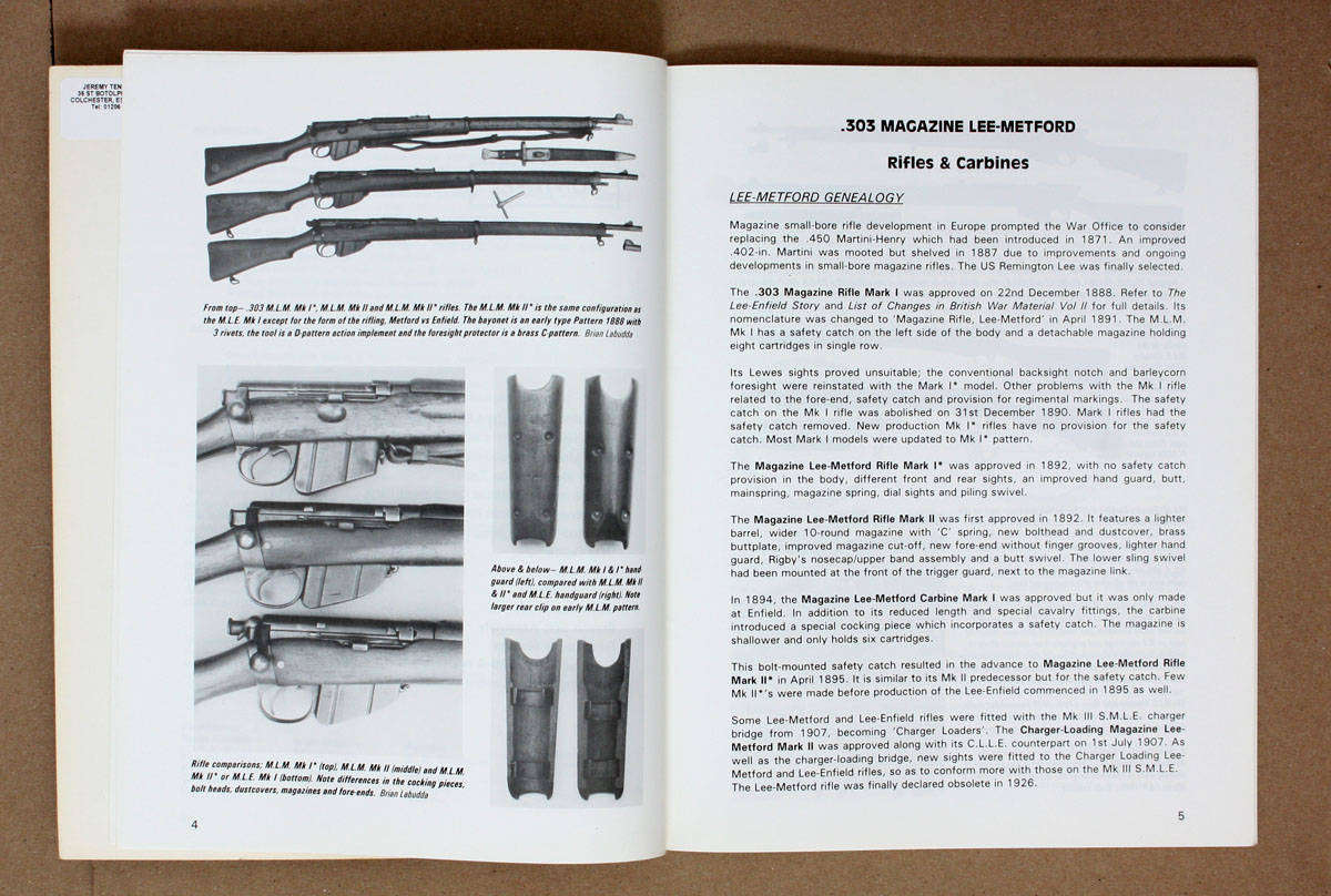 .303 Magazine Lee-Metford & Magazine Lee Enfield - Ian Skennerton Small Arms Identification Series
