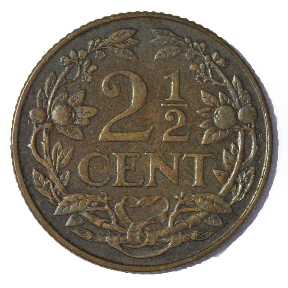 Netherlands 1929 2 1/2 Cent