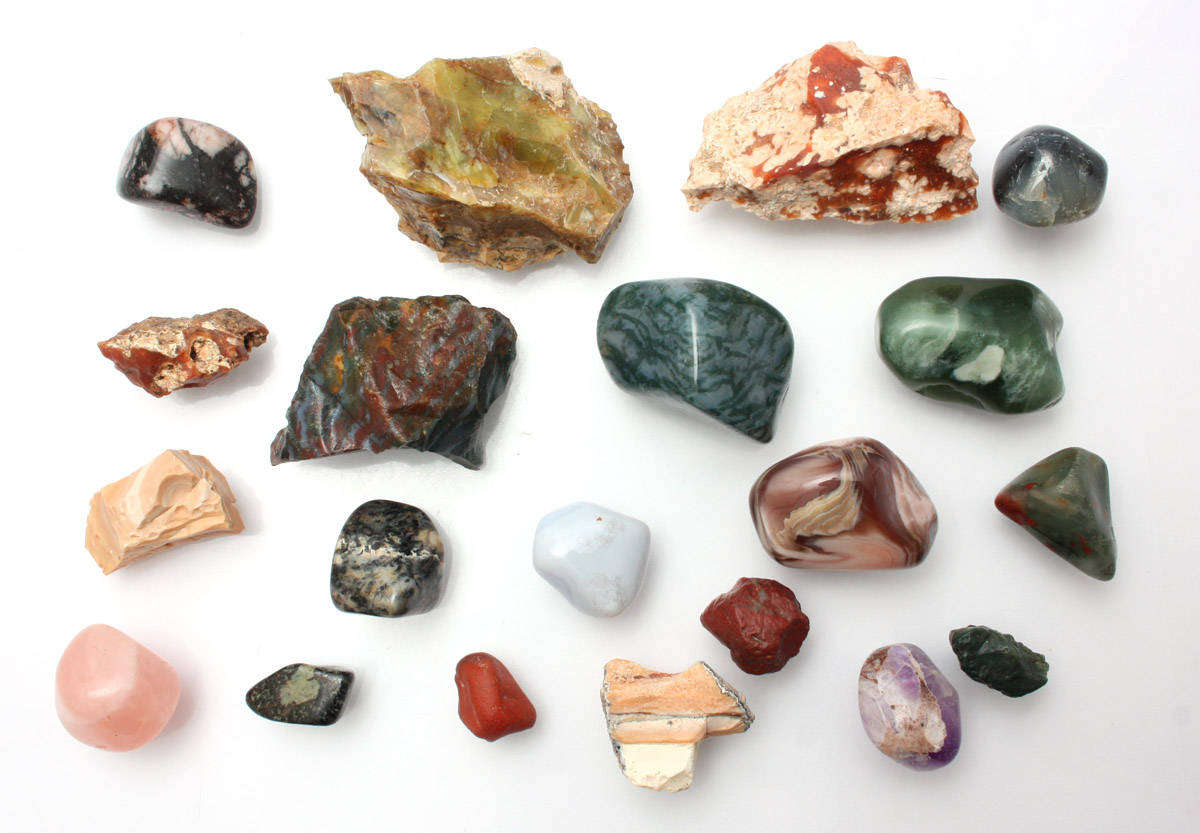 Assorted Minerals x 20 - Agate Jasper etc
