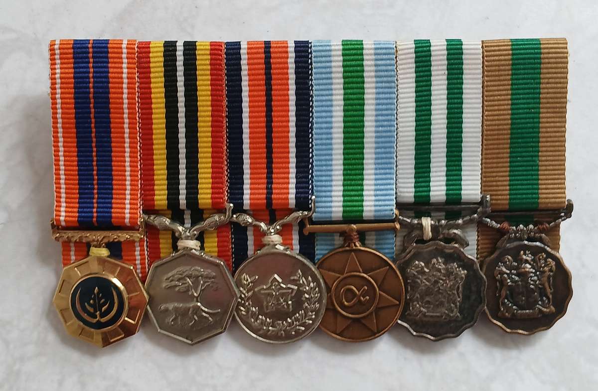 SADF Era Medal Group Full Size & Miniature Sets - Mounted