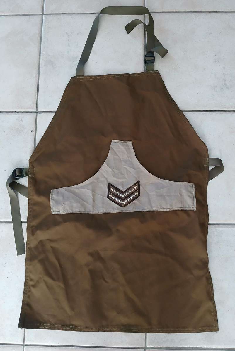 Apron, repurposed nutria, with pocket.