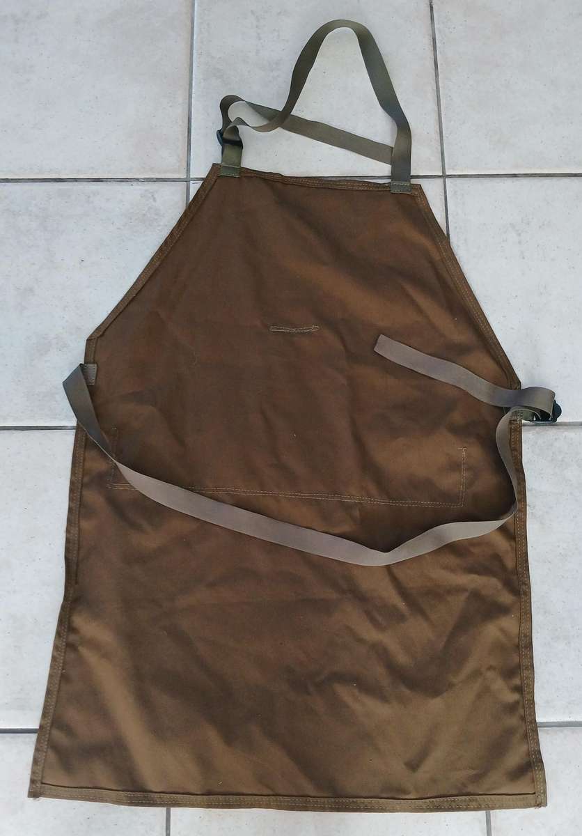 Apron, repurposed nutria, with pocket.