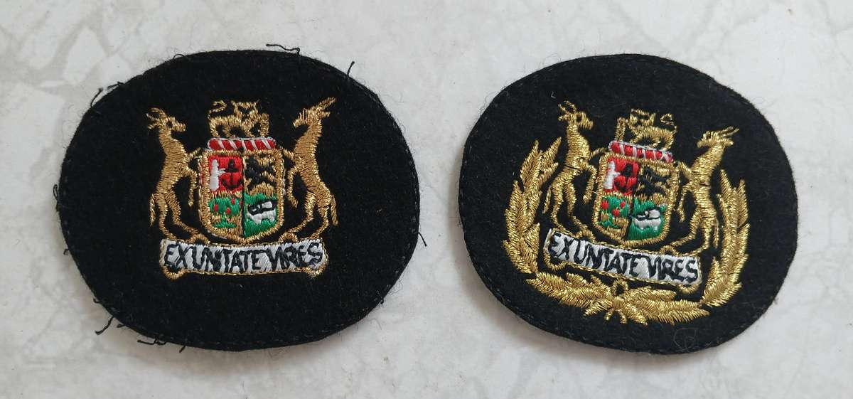 SA Navy, WO1 & WO2 Rank Patches.