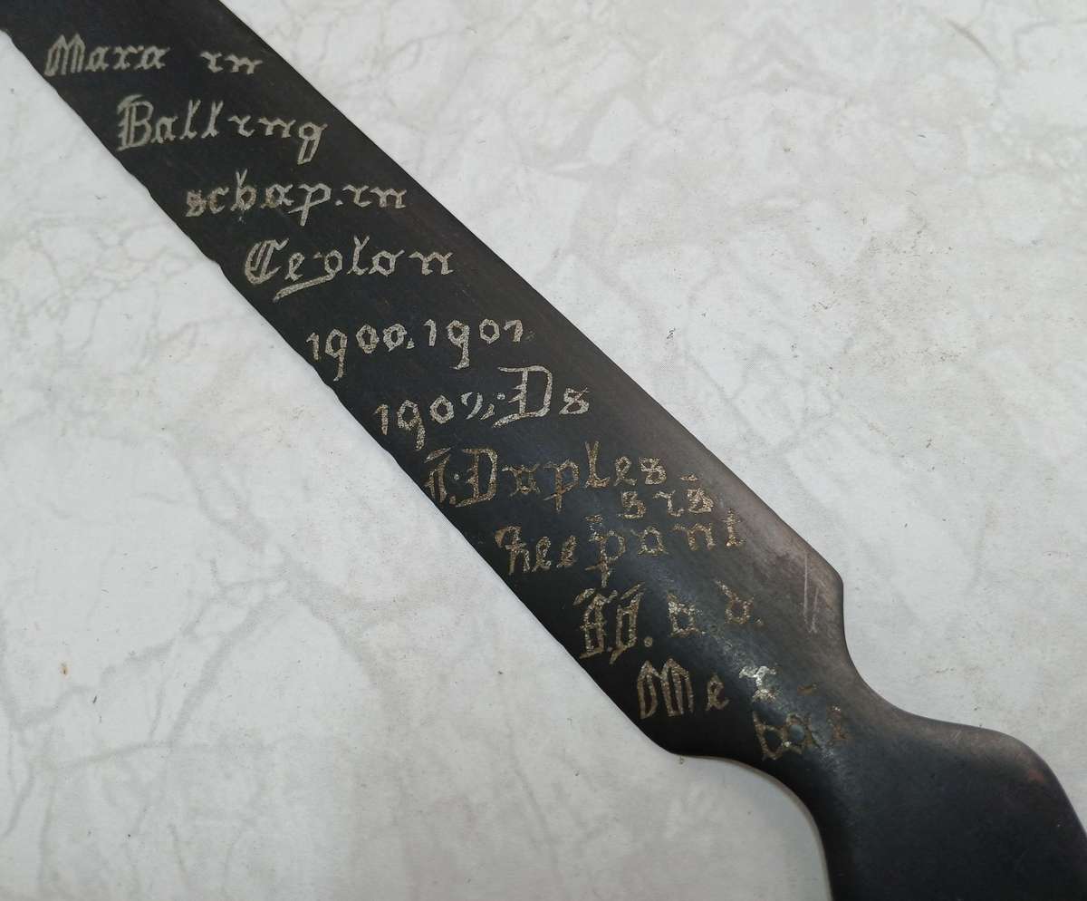 Boer War POW Handcraft - Paper Knife - Ceylon
