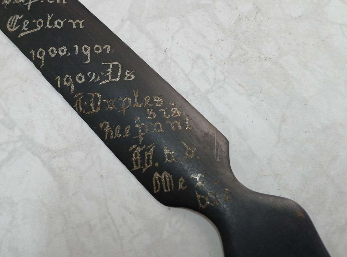 Boer War POW Handcraft - Paper Knife - Ceylon