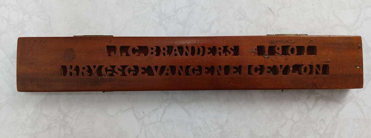 Boer War POW Handcraft - Box with Coins - Ceylon